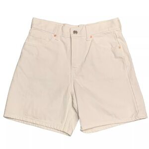 MNG by Mango Women’s Zaida White 100% Cotton Denim Jean Bermuda Mom Shorts Size2